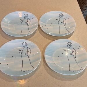 Princess Leia Star Wars Salad/Appetizer Plates - Set of 4